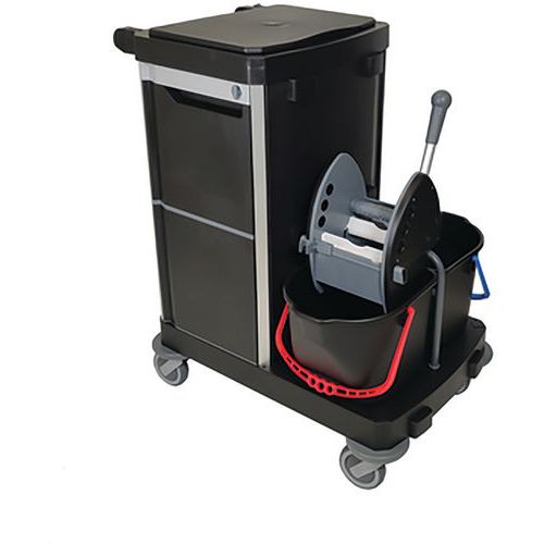 Chariot Fermé Et Flexible Avec 1 Compartiment Et 2 Seaux