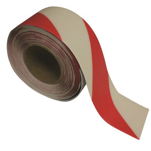 Ergomat - Rouleau Adhésif Marquage au Sol Durastripe Supreme V - Rouge/Blanc 10cm x 30M - PVC - Lean Management