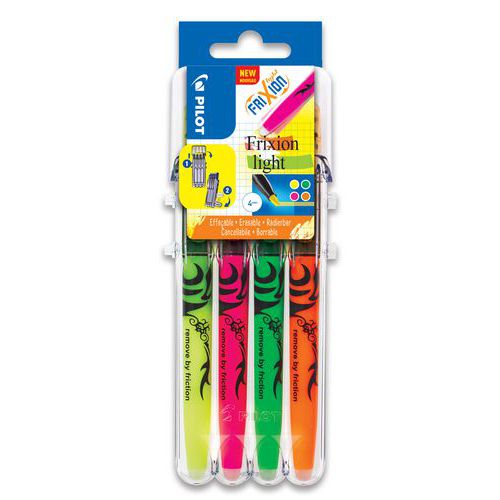 Pochette 4 stylos surligneurs fluo Frixion effaçables thumbnail image 1