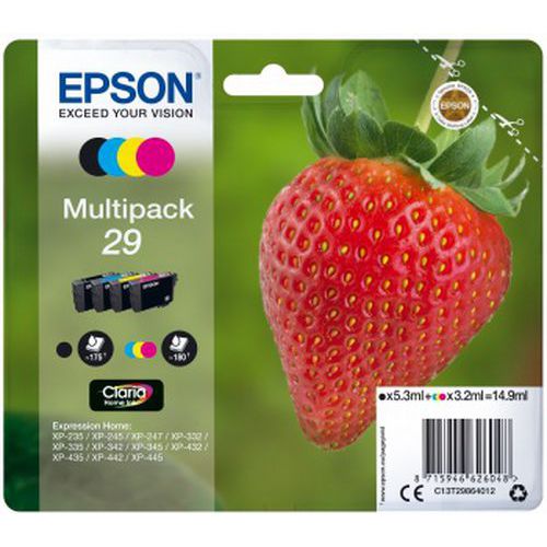 Cartouche EPSON Pack noire + 4 couleurs C13T29864012 thumbnail image 1