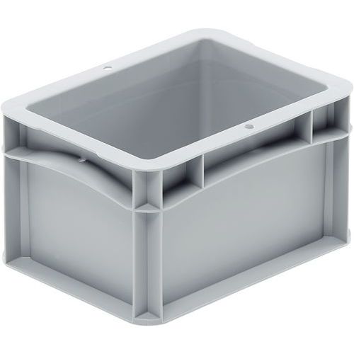 Bekuplast - Bac norme Europe plein 2L Gris Clair - 200x150x120mm - Gerbable & Alimentaire
