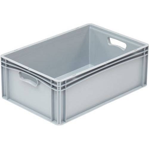 Bekuplast - Bac norme Europe plein 600x400x220 mm - 44 L - Polypropylène alimentaire - Gerbable - Gris clair