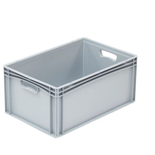 Bekuplast - Bac norme Europe plein 600x400x270mm - 54L - Gris clair - Usage alimentaire - Gerbable - Résistant au froid