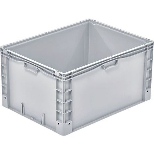 Bekuplast - Bac norme Europe plein 168L Gris Clair - 800x600x420mm - Polypropylène - Usage alimentaire - Gerbable