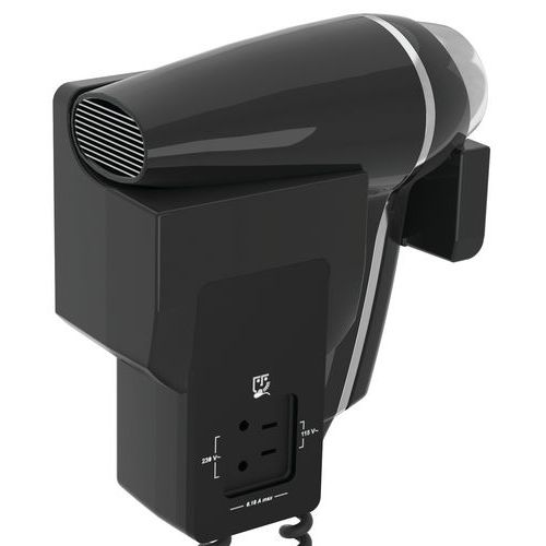 Sèche-cheveux Noir Avec Support Frontal Pr Bt Clipper Ii