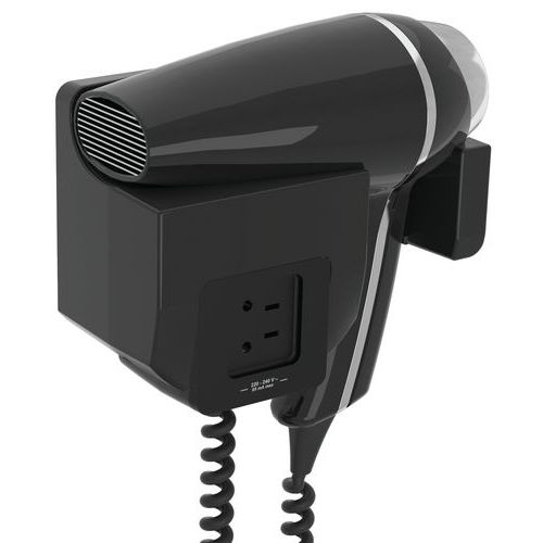 Sèche-cheveux Noir Avec Support Frontal Pr Mt Clipper Ii