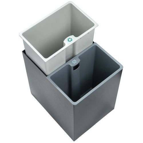 Corbeille De Deux Bacs Rectangulaires De Tri Sélectif