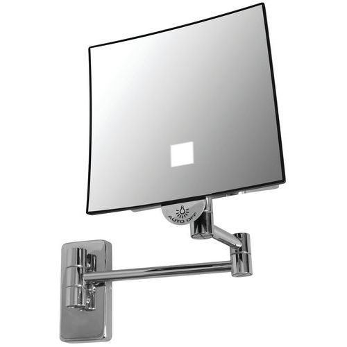 Miroir Grossissant Carré Lumineux Eclips Bras Tubulaire