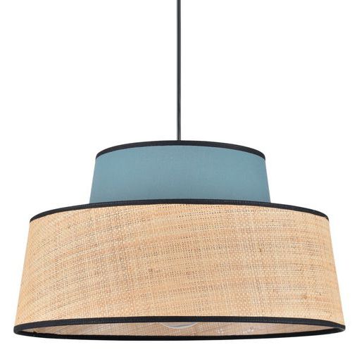 Suspension Composée De 2 Coniques Coton Et Raphia/pétrole