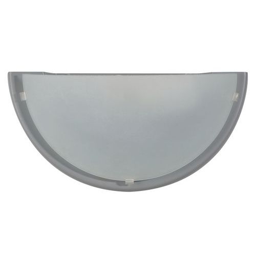 Applique Demi-lune En Verre Dépoli Bianca Gris