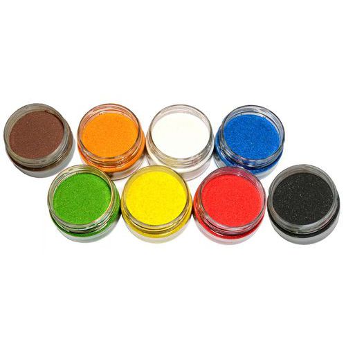 Assortiment 8 salières 100g sable coloré couleurs vitaminées thumbnail image 1