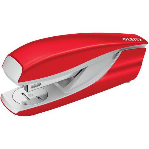 Leitz - Agrafeuse de bureau NEXXT Wow Rouge - 30 feuilles - Métal robuste et design recyclable