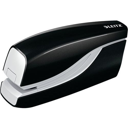 Leitz - Agrafeuse électrique Wow Noir - 10 feuilles - Compacte et pratique pour le bureau