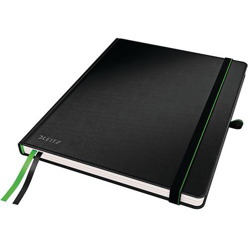 Leitz - Cahier format iPad Complete - Ligné 160 pages 100g/m² B5 Rigide Noir - Idéal Télétravail
