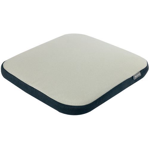 Leitz - Coussin d'assise Ergo en tissu - Gris clair - Ergonomique et Confortable - 364x368x55mm