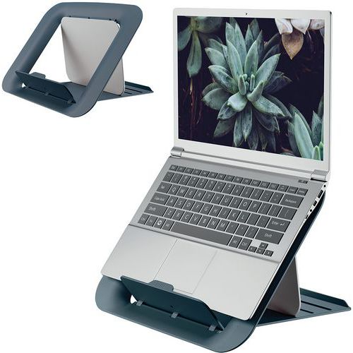 Leitz - Support Ordinateur Portable COSY Ergo Réglable - Gris - Charge 8kg - Ergonomique Télétravail