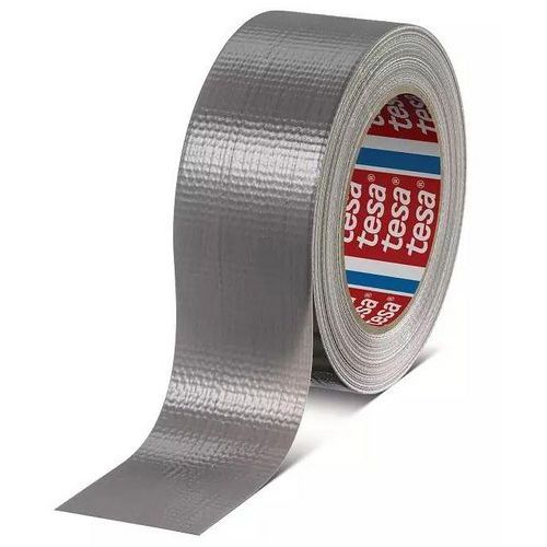 Tesa - Ruban adhésif toilé éco-responsable 50M x 50mm Argent - 30% recyclé - Polyvalent et résistant