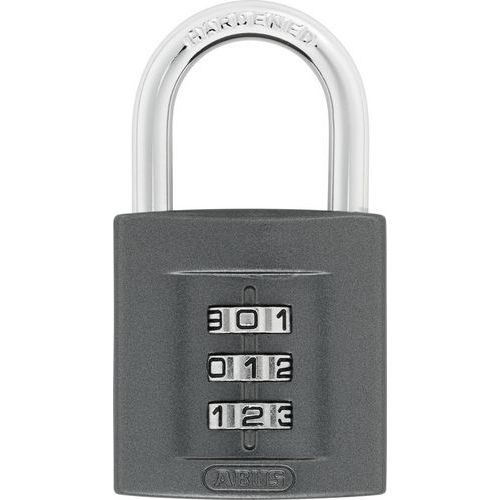 Abus - Cadenas à combinaison 158-40mm Noir - 3 molettes - Anse 6mm - Sécurité et praticité