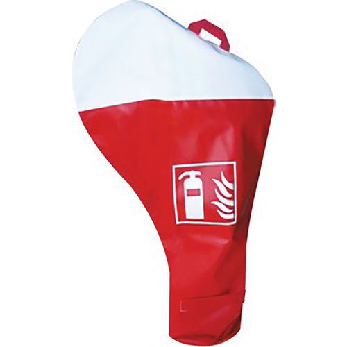 Housse pour extincteur CO2 2 kg - Polyester Rouge/Blanc - Protection Incendie Robuste