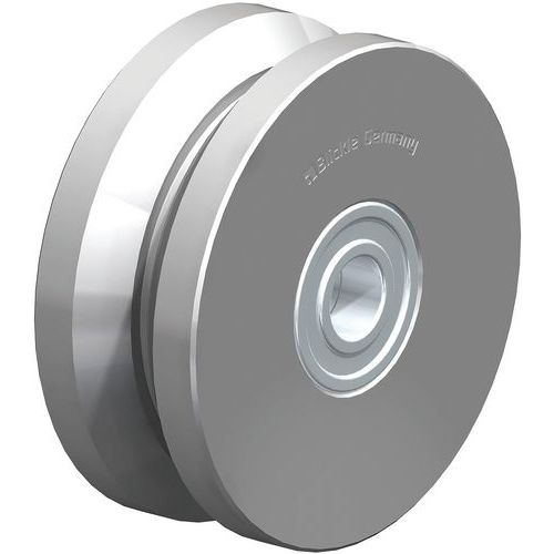 Roue à Double Boudin En Acier Plein Dspk 125k