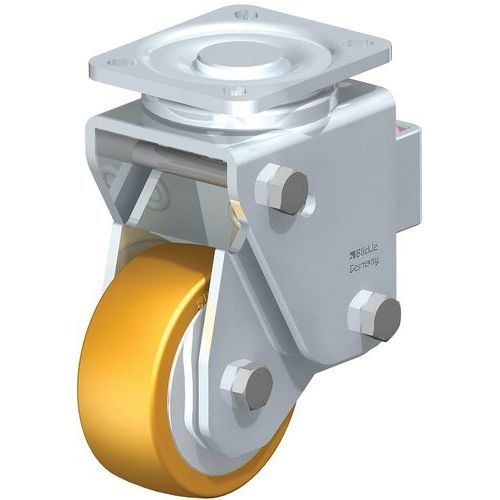 Roulette pivotante a ressort - bandage PU - corps aluminium - Blickle Roulette pivotante a ressort - bandage PU - corps aluminium - Blickle