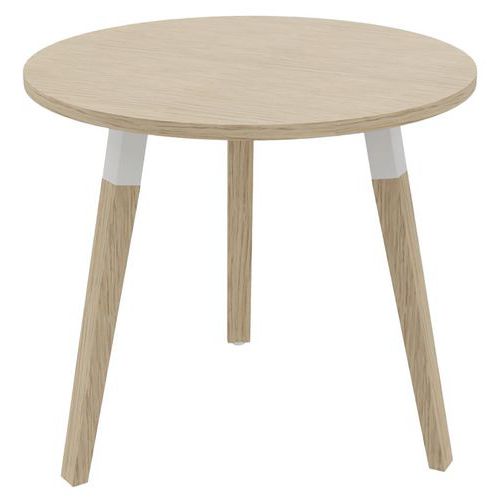 Table Ronde Dialogue Ã˜ 80 Plateau Chêne Tripode Hêtre