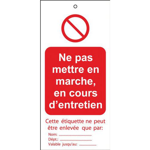 10 Etiquettes De Condamnation - Ne Pas Mettre En Marche