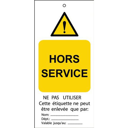 10 Etiquettes De Condamnation - Hors Service