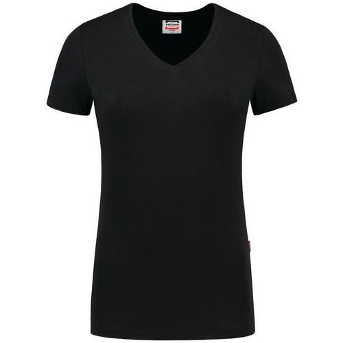 Tee-shirt Col V Fitted Femme 101008 Black Xxl