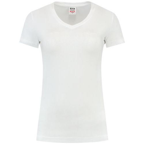 Tee-shirt Col V Fitted Femme 101008 White M