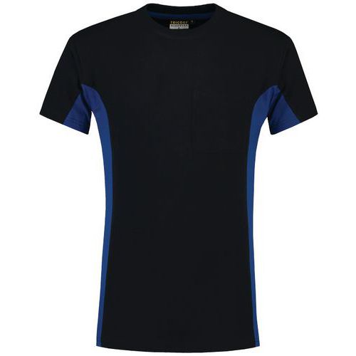 Tee-shirt Bicolor Poche Poitrine 102002 Navy-royalblue 7xl