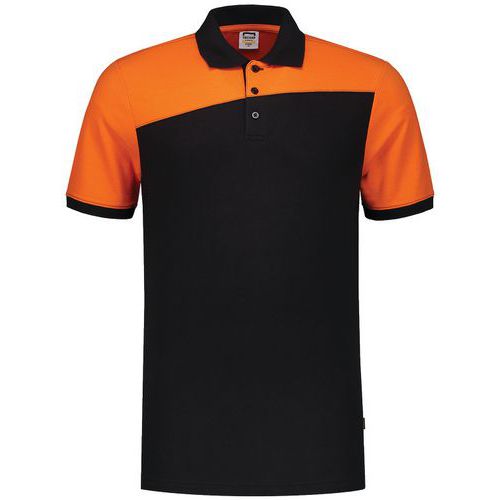 Polo Bicolore Coutures 202006 Black-orange 8xl