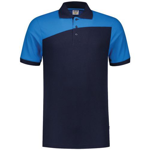 Polo Bicolore Coutures 202006 Ink-turquoise 5xl