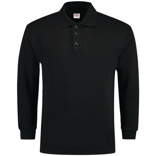 Sweat Col Polo Avec Bord 301005 Black 3xl