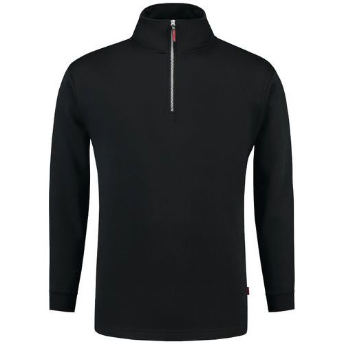 Sweat Col Zippé 301010 Black 7xl