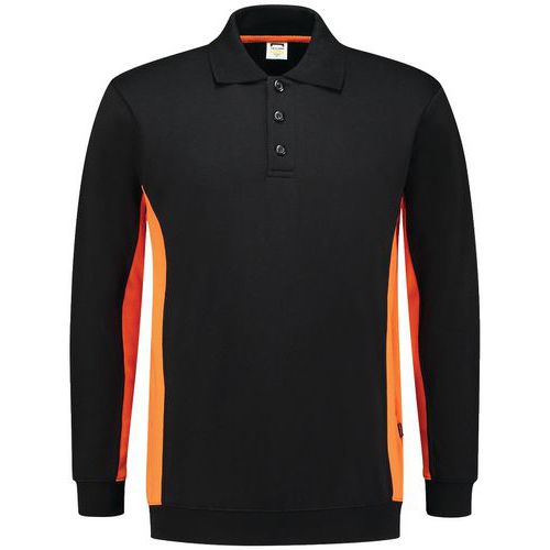 Sweat Col Polo Bicolor 302003 Black-orange Xxl