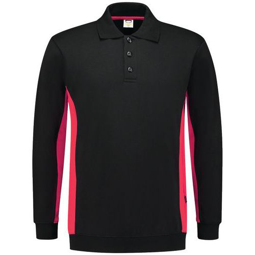 Sweat Col Polo Bicolor 302003 Black-red 6xl