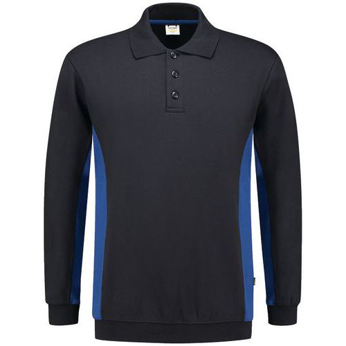 Sweat Col Polo Bicolor 302003 Navy-royalblue 3xl