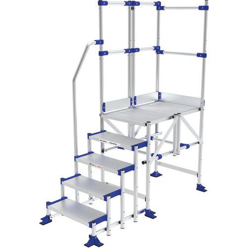 Meca Modul Plate-forme 5 Marches Lg 1m - 2 Gc - 1 Rampe