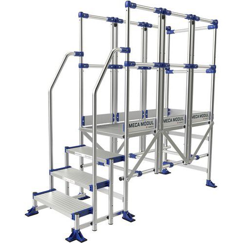 Meca Modul Plate-forme 4 Marches Lg 15m - 3 Gc - 2 Rampes