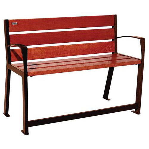Banc Silaos Sénior 2 Places Acajou Aspect Corten