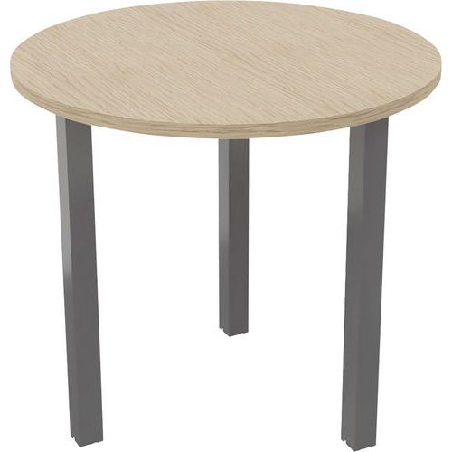 Table Réunion Arche Ã˜ 80 Cm 3 Pieds Chêne / Alu