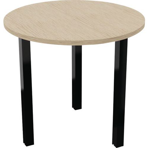 Table Réunion Arche Ã˜ 80 Cm 3 Pieds Chêne / Noir