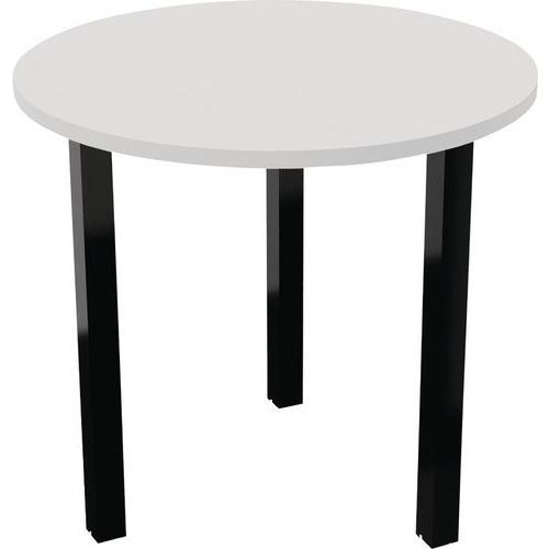 Table Réunion Arche Ã˜ 80 Cm 3 Pieds Blanc / Noir