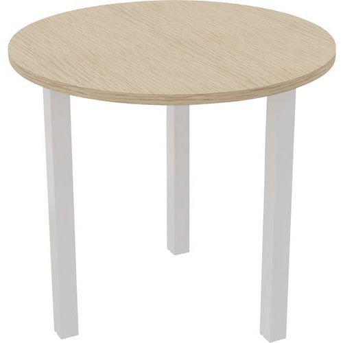 Table Réunion Arche Ã˜ 80 Cm 3 Pieds Chêne / Blanc