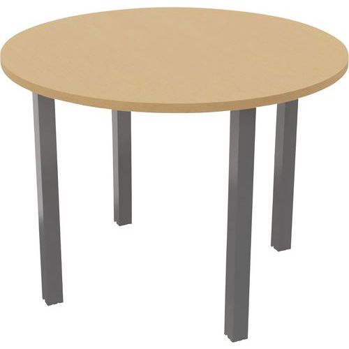 Table Réunion Arche Ã˜ 100 Cm 4 Pieds Hêtre / Alu