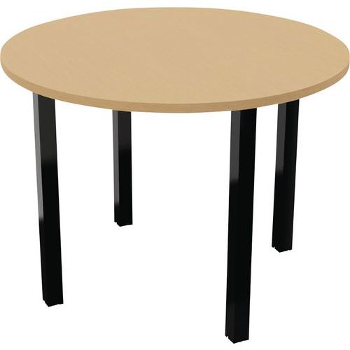 Table Réunion Arche Ã˜ 100 Cm 4 Pieds Hêtre / Noir