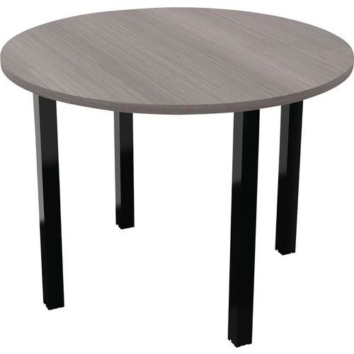 Table Réunion Arche Ã˜ 100 Cm 4 Pieds Cèdre / Noir