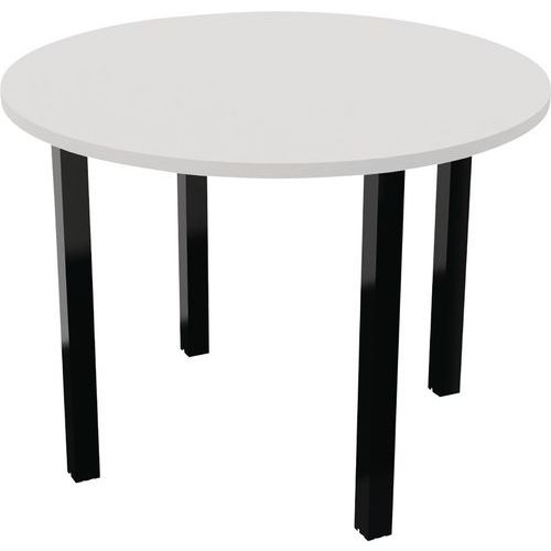 Table Réunion Arche Ã˜ 100 Cm 4 Pieds Blanc / Noir