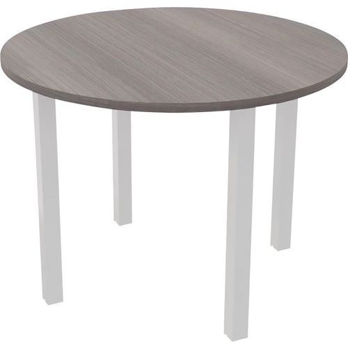 Table Réunion Arche Ã˜ 100 Cm 4 Pieds Cèdre / Blanc